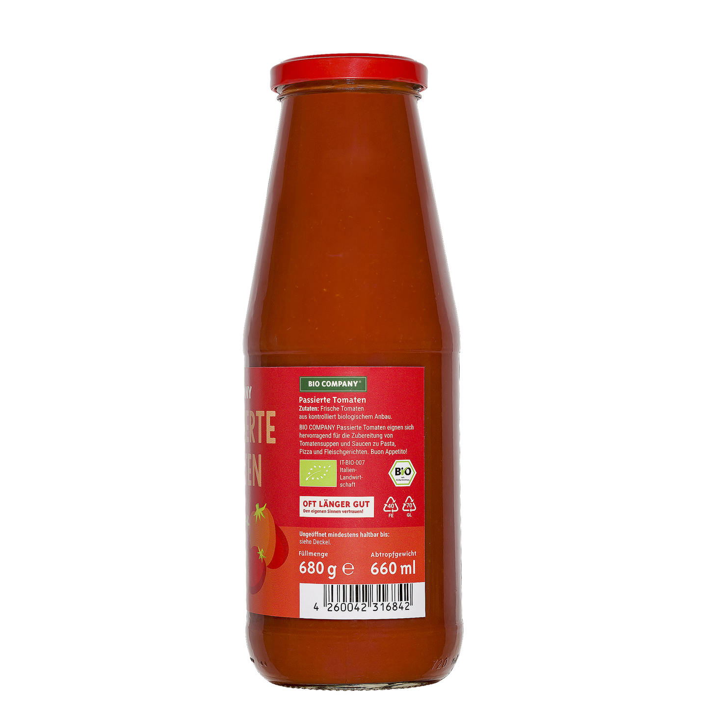 BIO COMPANY Passierte Tomaten BIO 680g