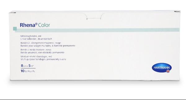 RHENA Color Elast Binde 6cmx5m gelb offen 10 Stk