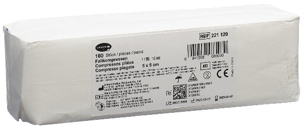 IVF Faltkompresse T17 5x5cm 12fach 100 Stk