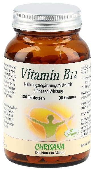 CHRISANA Vitamin B12 Tabl 500 mcg Ds 180 Stk