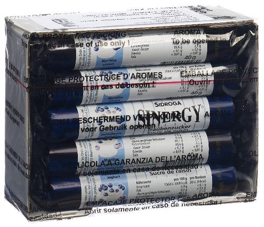 SINERGY Traubenzucker Heidelb Joghurt 15 x 40 g