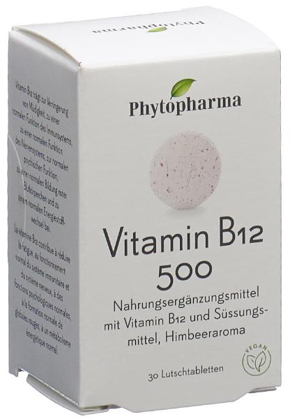 DrogerieMarkt24 - DrogerieMarkt24 PHYTOPHARMA Vitamin B12 Lutschtabl 500 mcg 30 Stk - DrogerieMarkt24