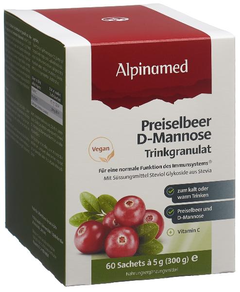 DrogerieMarkt24 - DrogerieMarkt24 ALPINAMED Preiselbeer D-Mannose Trinkgranulat 60x 5g - DrogerieMarkt24