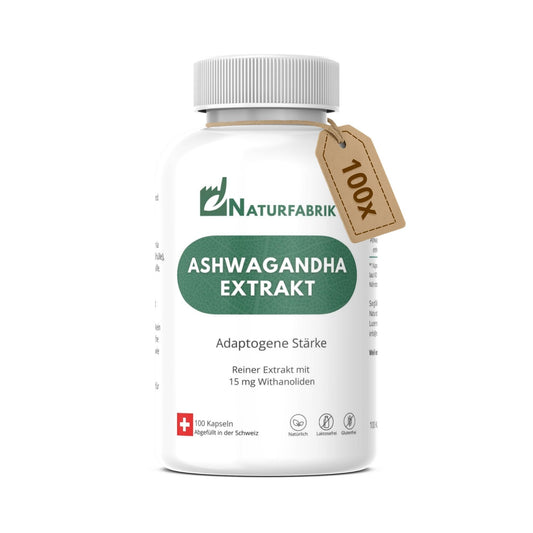 DrogerieMarkt24 - DrogerieMarkt24 NATURFABRIK Ashwagandha Extrakt Kapseln 100 Stk - DrogerieMarkt24