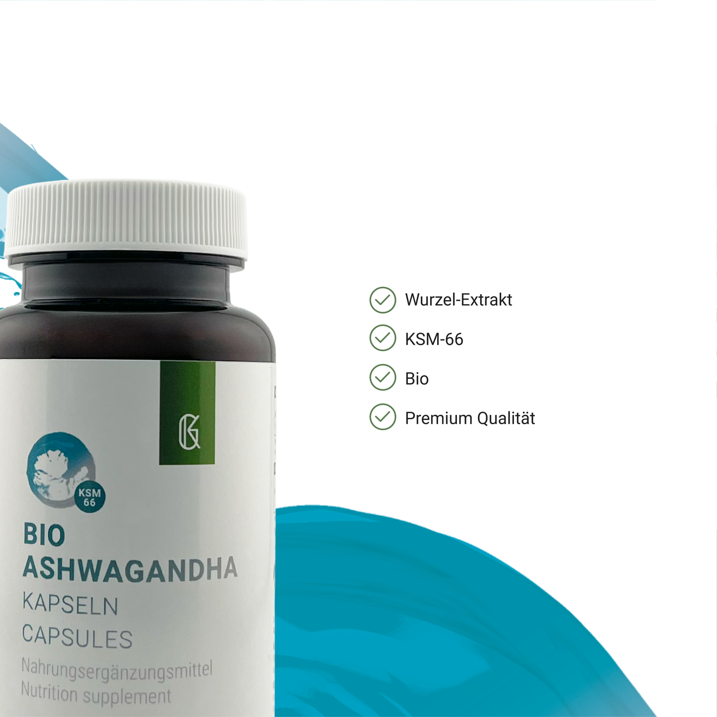 KRAFTGRAS Bio Ashwagandha KSM-66® – Wurzelextrakt