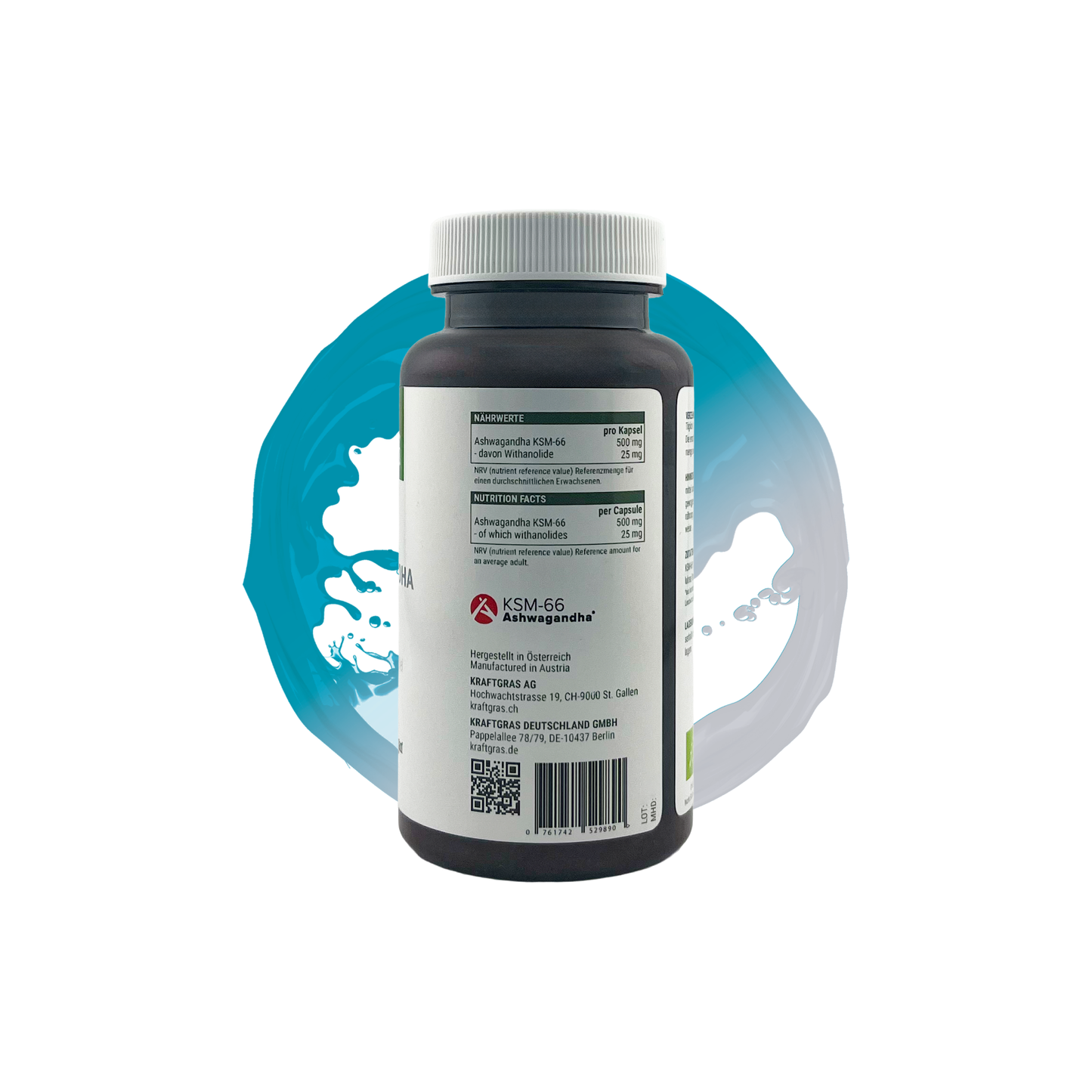 KRAFTGRAS Bio Ashwagandha KSM-66® – Wurzelextrakt