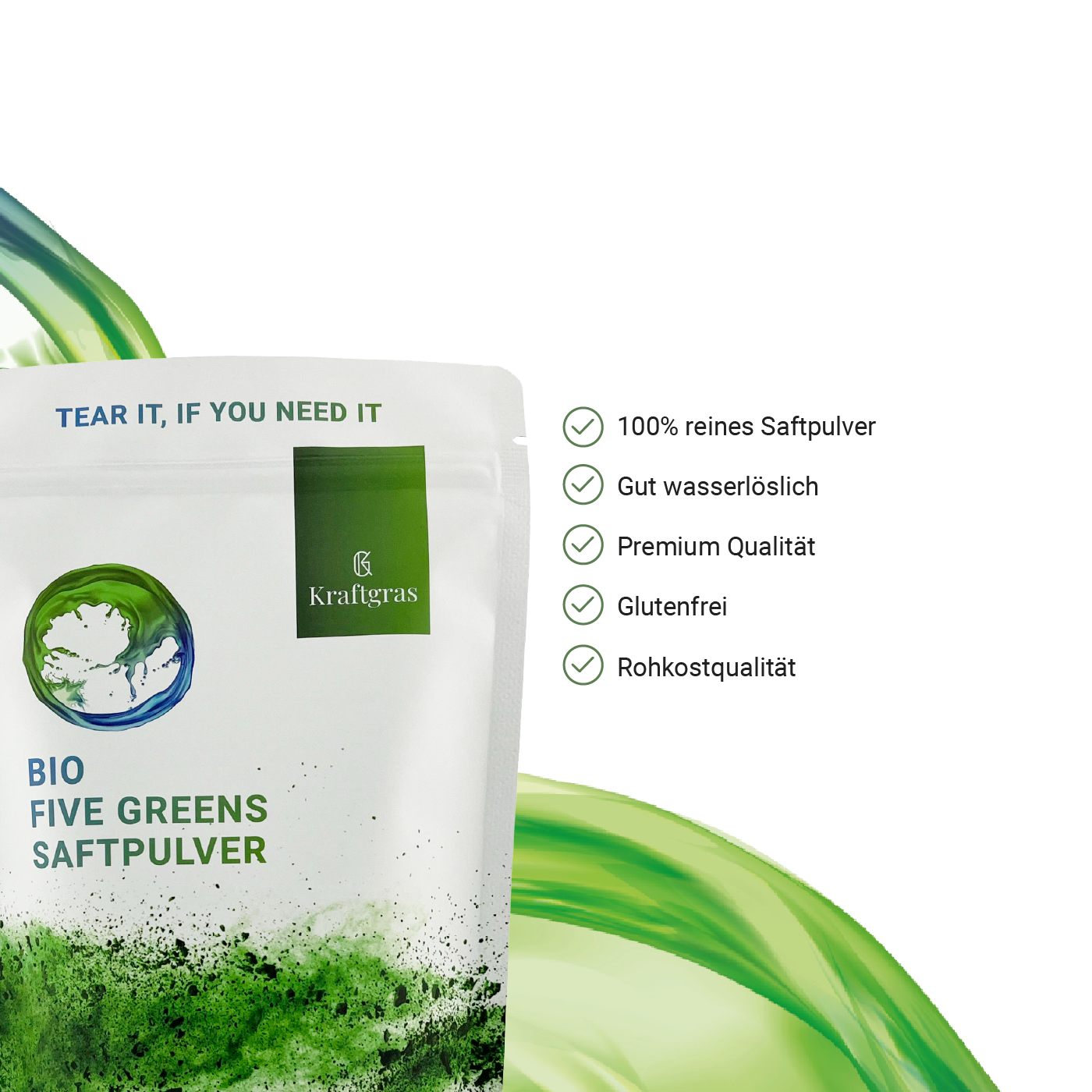 KRAFTGRAS Bio Five Greens Saftpulver