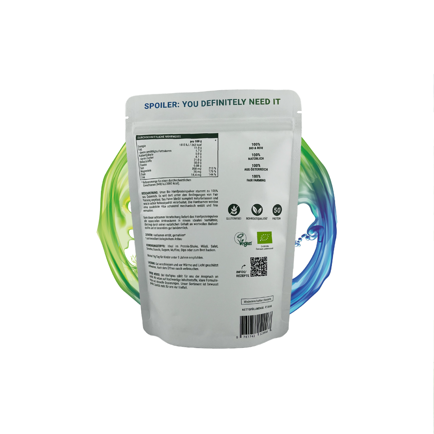 KRAFTGRAS Bio & Roh Hanf Protein