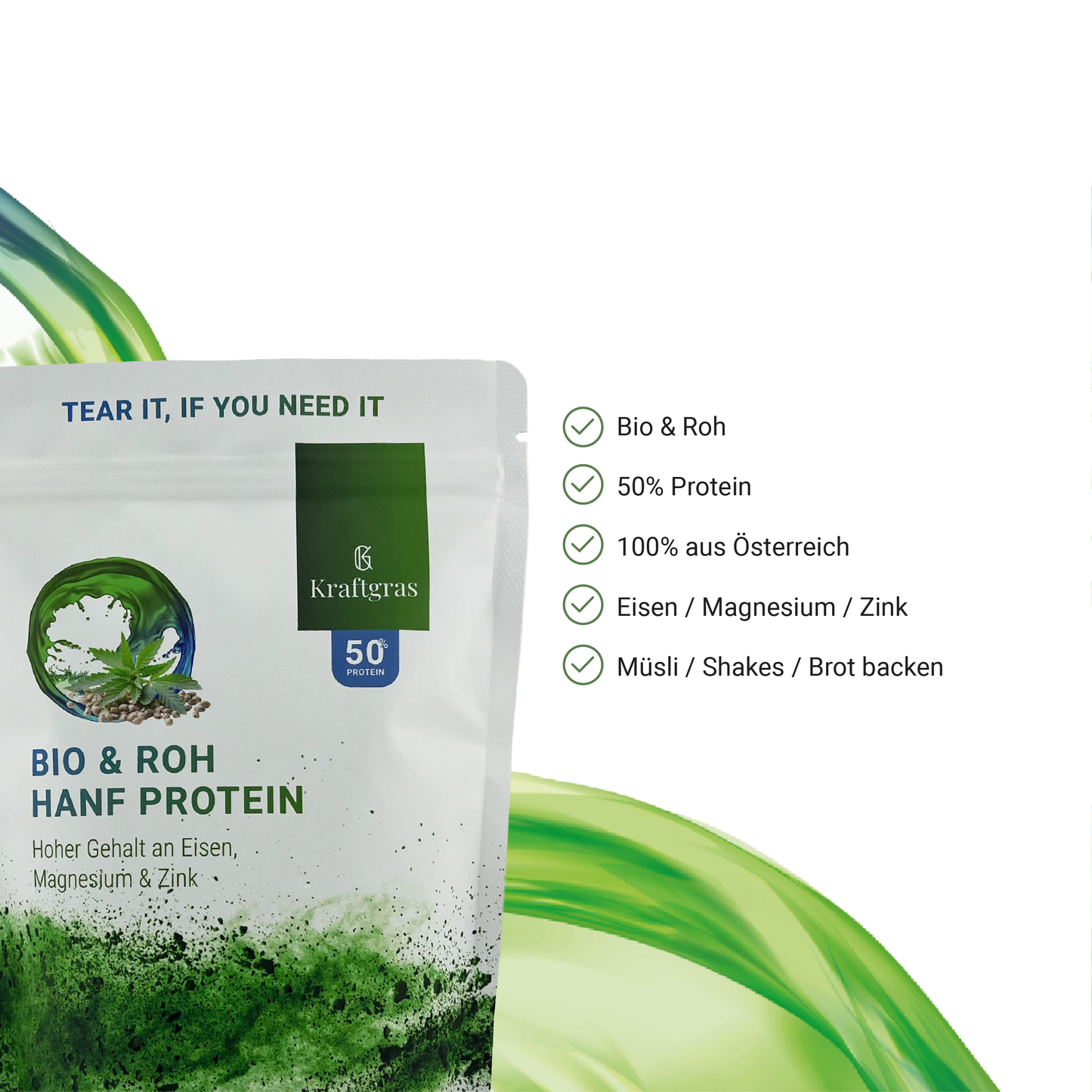 KRAFTGRAS Bio & Roh Hanf Protein