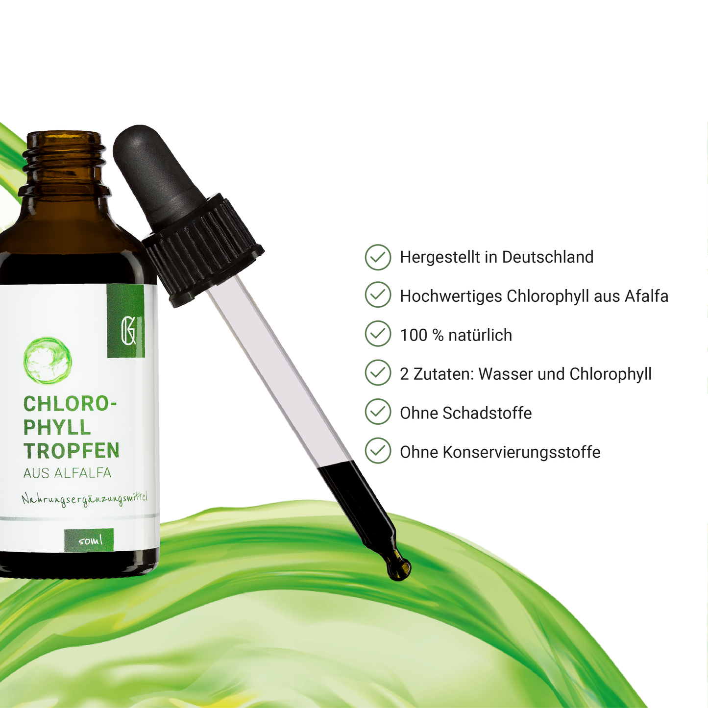 KRAFTGRAS Chlorophylltropfen aus Alfalfa