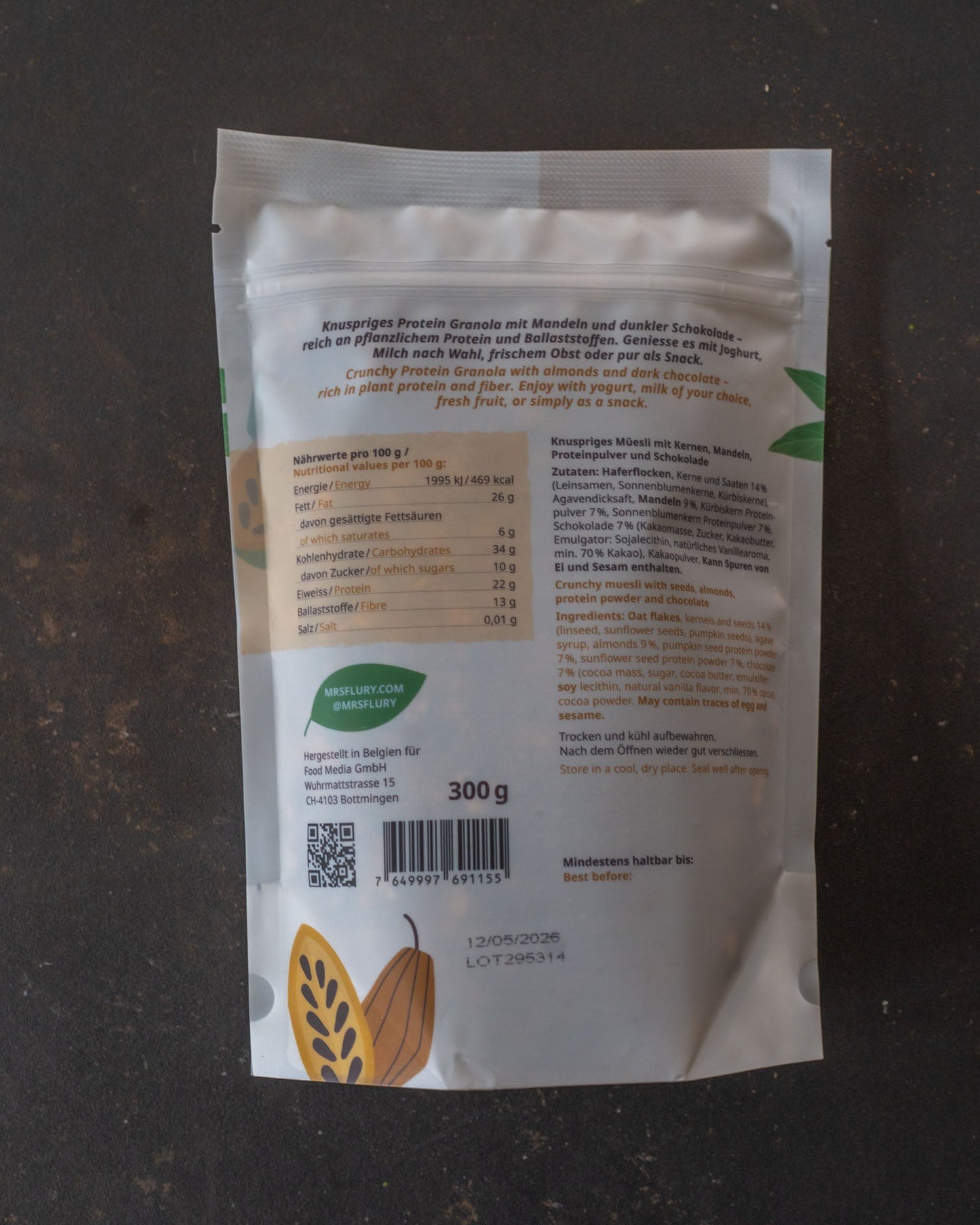 Choco Protein Granola 300 g Knuspriges Müesli