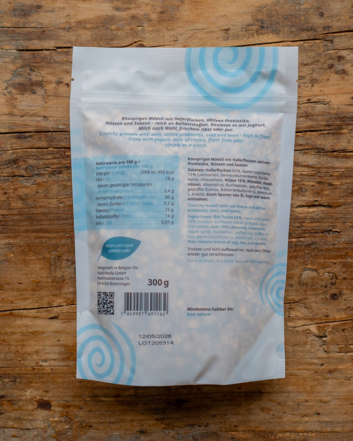 Healthy Gut Granola 300 g Knuspriges Müesli