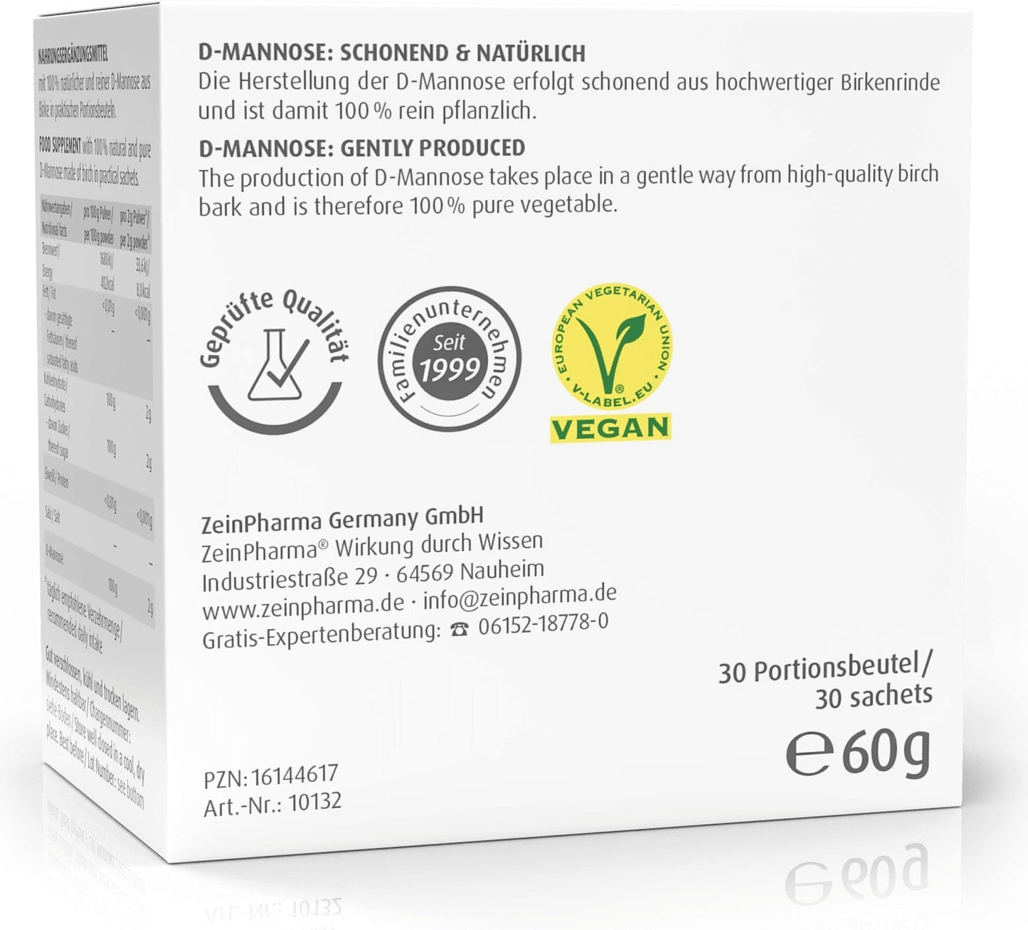 NATURAL D-Mannose 2000 mg Pulver Beutel 30X2 g