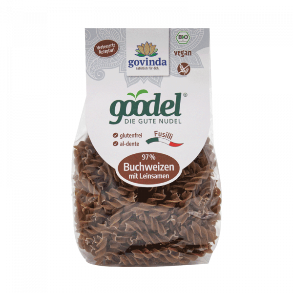DrogerieMarkt24 - DrogerieMarkt24 GOVINDA Goodel Buchweizen mit Leinsamen Fusilli 250 g - DrogerieMarkt24