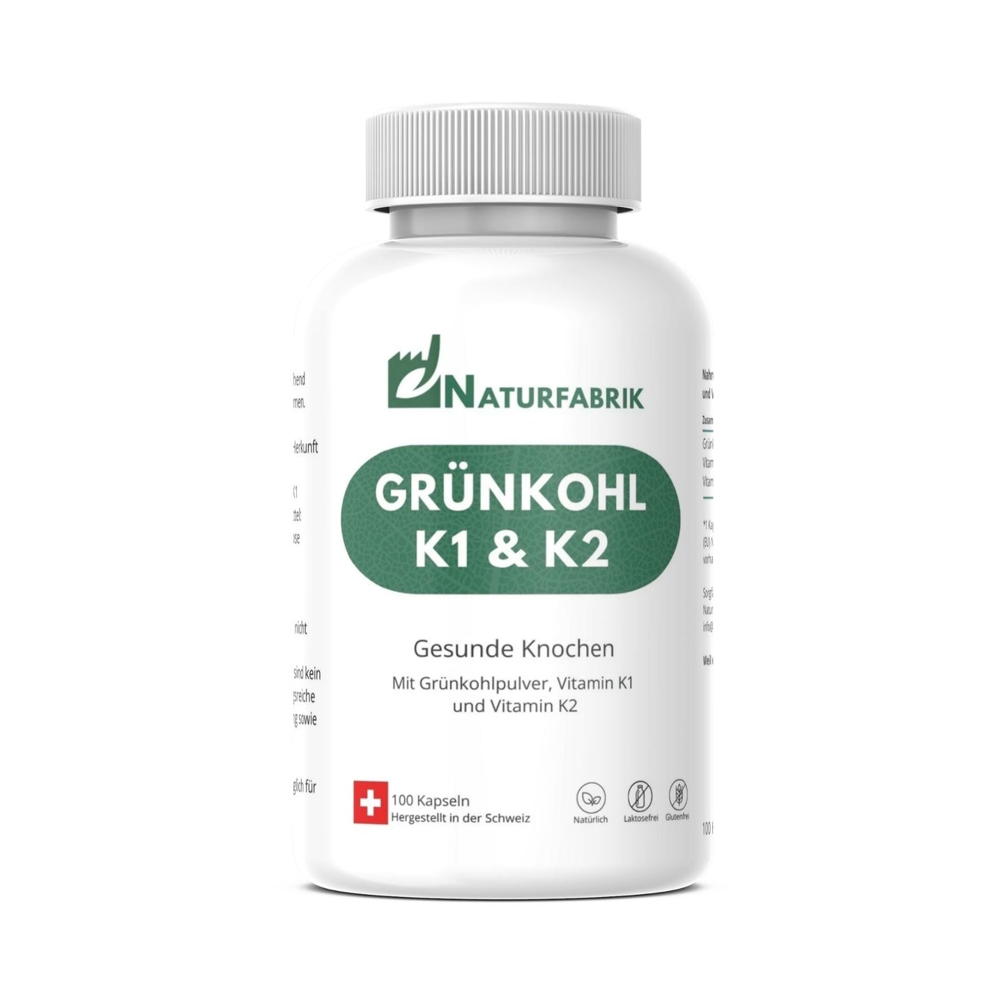 NATURFABRIK Grünkohl K1 & K2 Kapseln 100 Stk