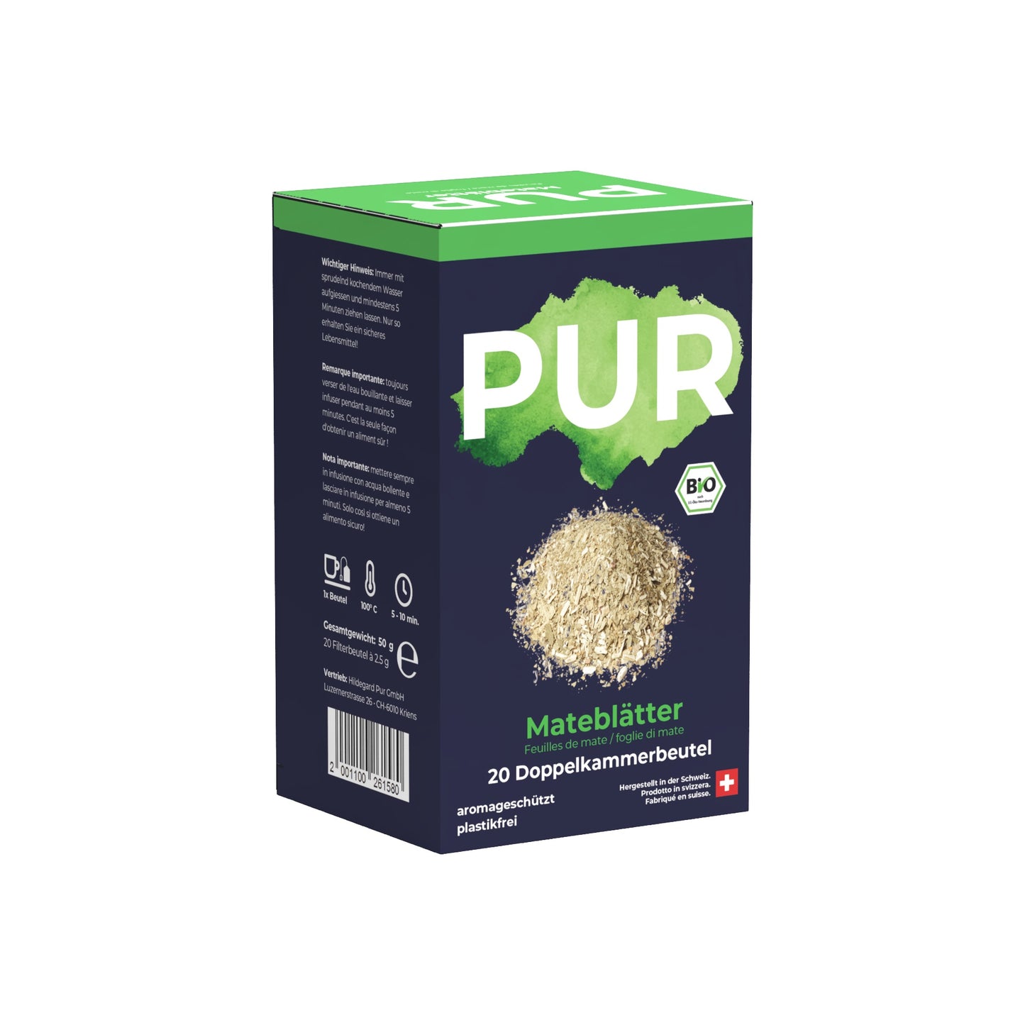 PUR Mateblätter Tee BIO 20 Btl