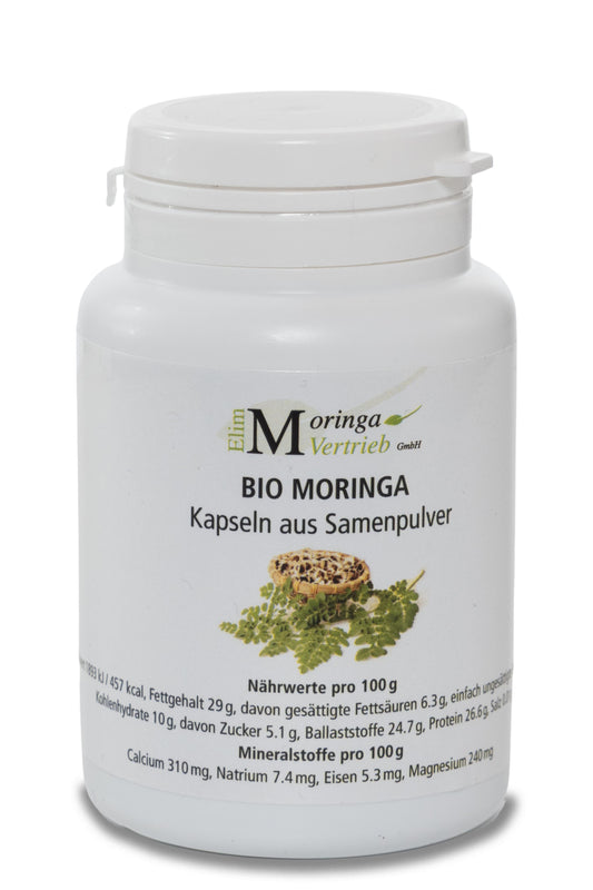 MORINGA Kapseln aus Samenpulver Bio-Moringa (90 Stk.)