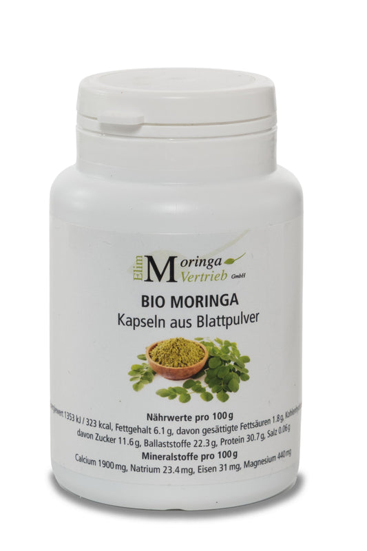 MORINGA Kapseln aus Blattpulver Bio-Moringa (90 Stk.)