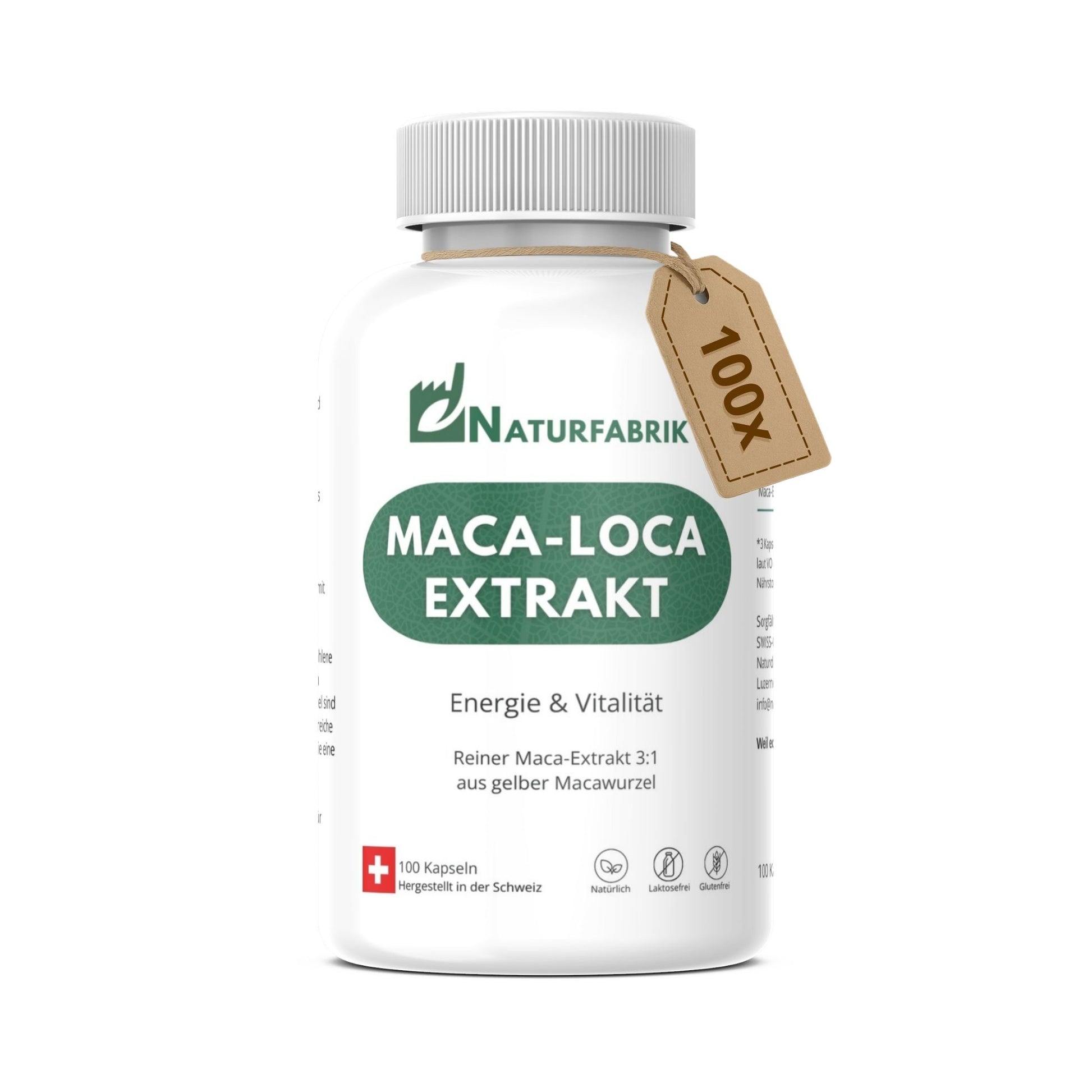 DrogerieMarkt24 - DrogerieMarkt24 NATURFABRIK Maca-Loca Extrakt Kapseln 100 Stk - DrogerieMarkt24