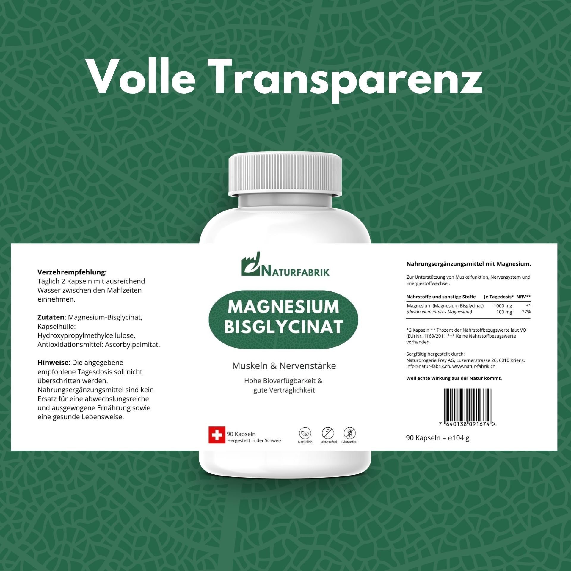 DrogerieMarkt24 - DrogerieMarkt24 NATURFABRIK Naturpower Duo – Creatine Monohydrate Pulver & Magnesium Bisglycinat Kapseln - DrogerieMarkt24