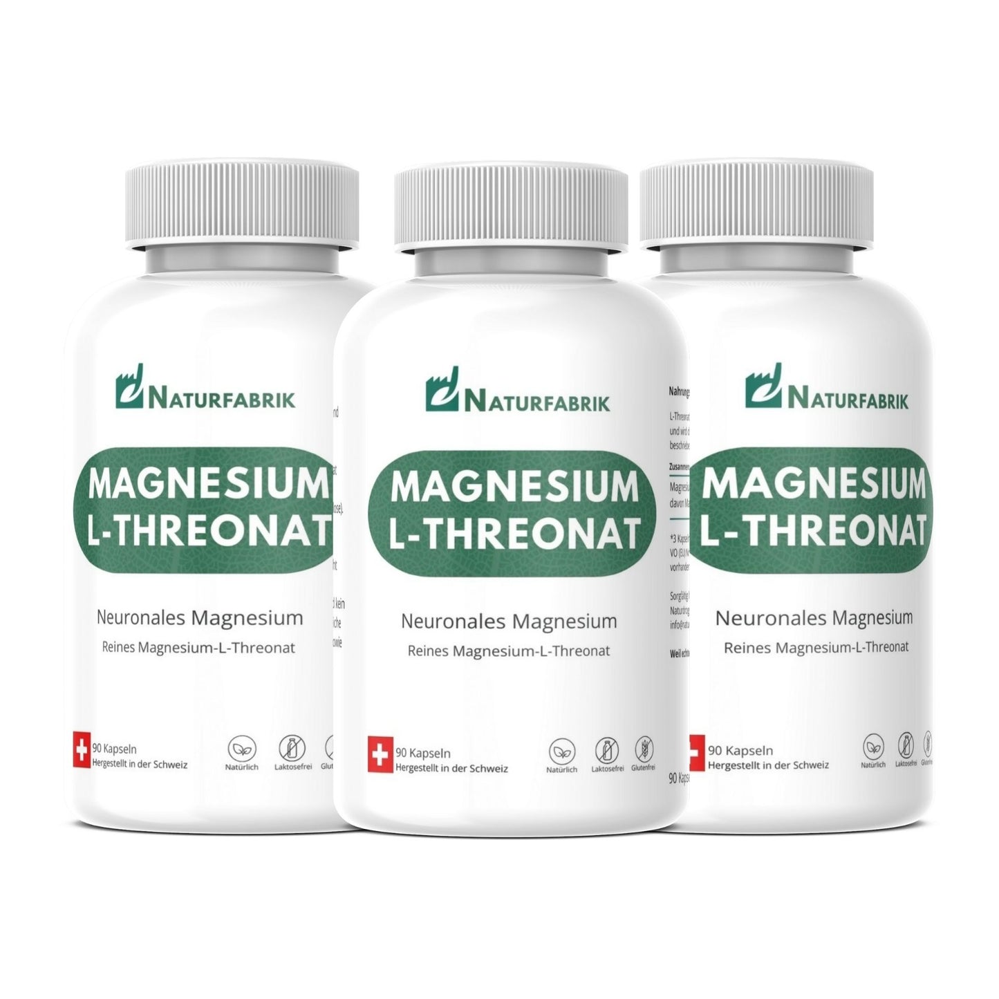 NATURFABRIK Magnesium-L-Threonat Kapseln 90 Stück (3er Bündel)