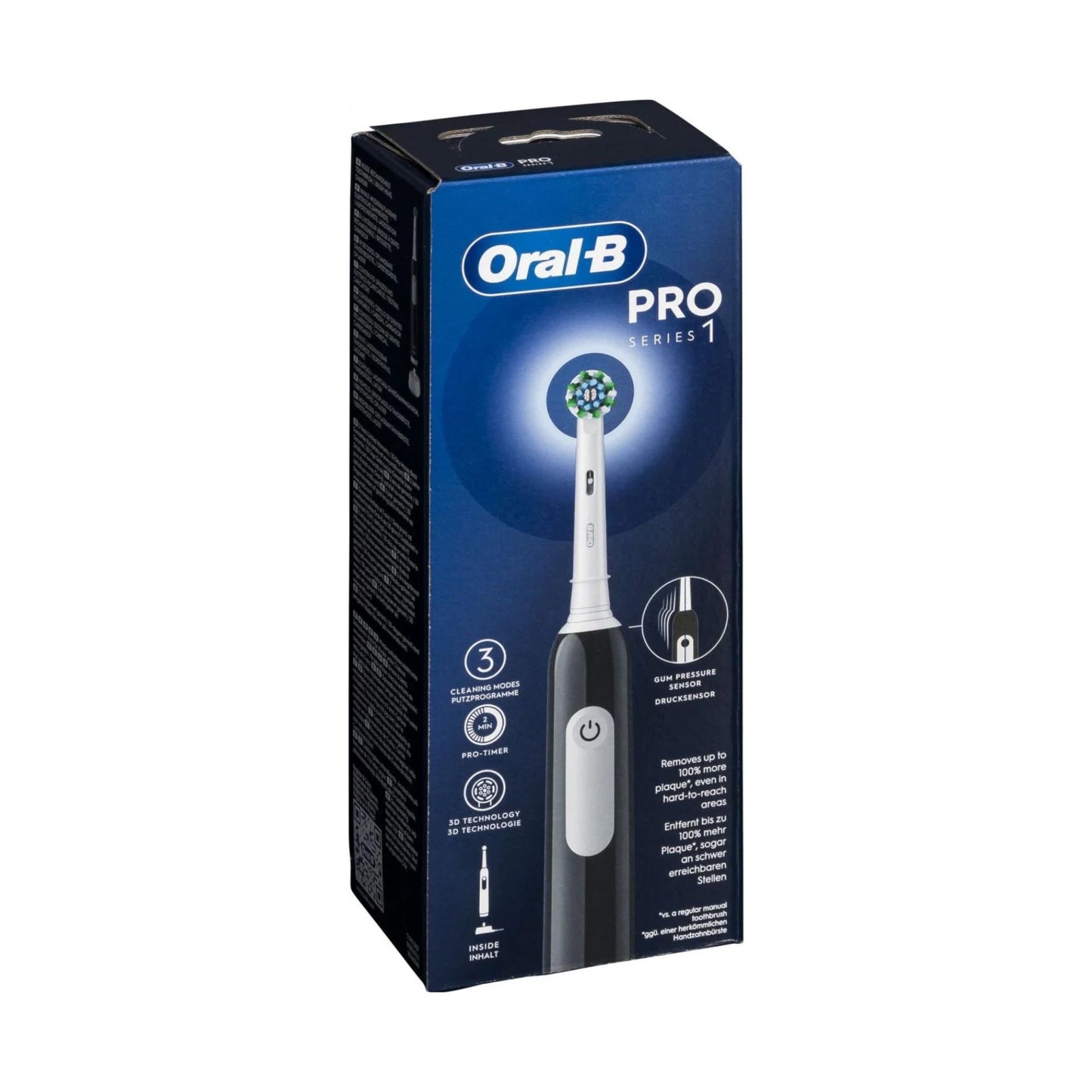 Oral-B Elektrische Zahnbürste PRO 1 Cross Action Black, 1 St