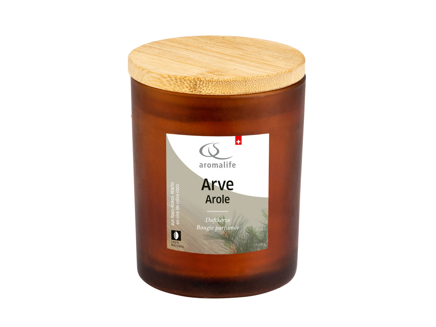 AROMALIFE Duftkerze im Glas Arve