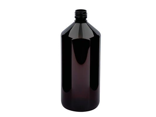 Aromalife Flasche rPET braun-transparent rund 1000 ml (1 Stk)