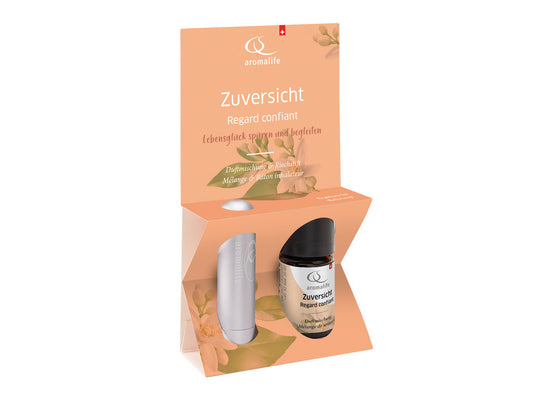 Aromalife Lebensglück Zuversicht Duftmischung Set mit Riechstift Alu grau 5 ml (1 Stk)
