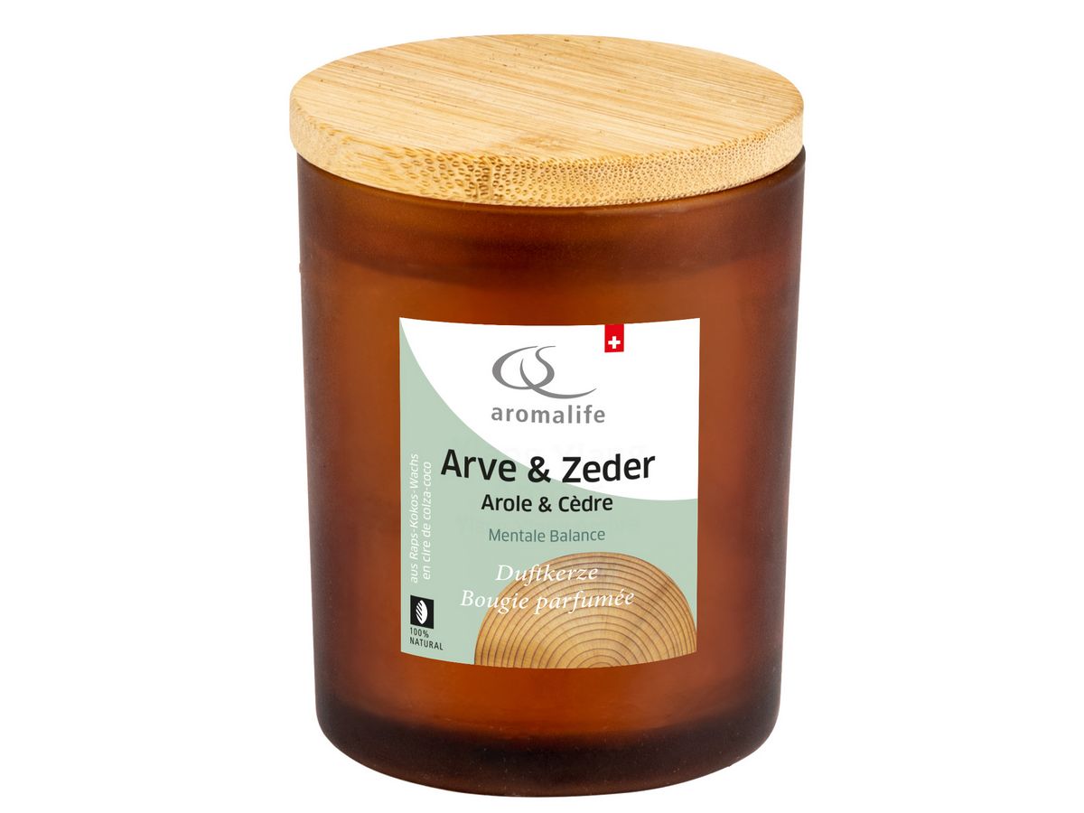 AROMALIFE Arve Zeder Duftkerze im Glas