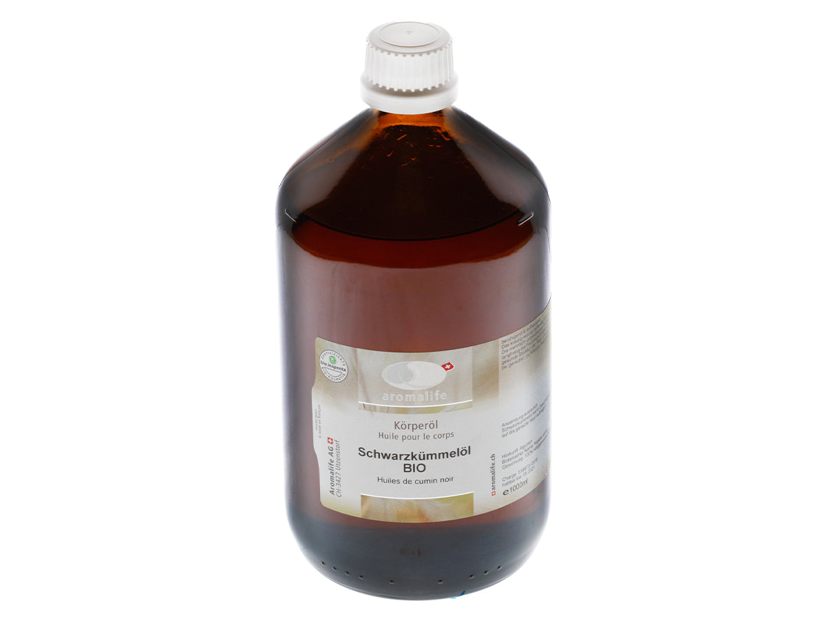 AROMALIFE Schwarzkümmelöl Körperöl - BIO 1 l