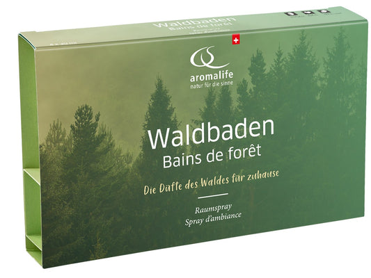AROMALIFE Waldbaden Raumspray Geschenkset 4 x 30 ml