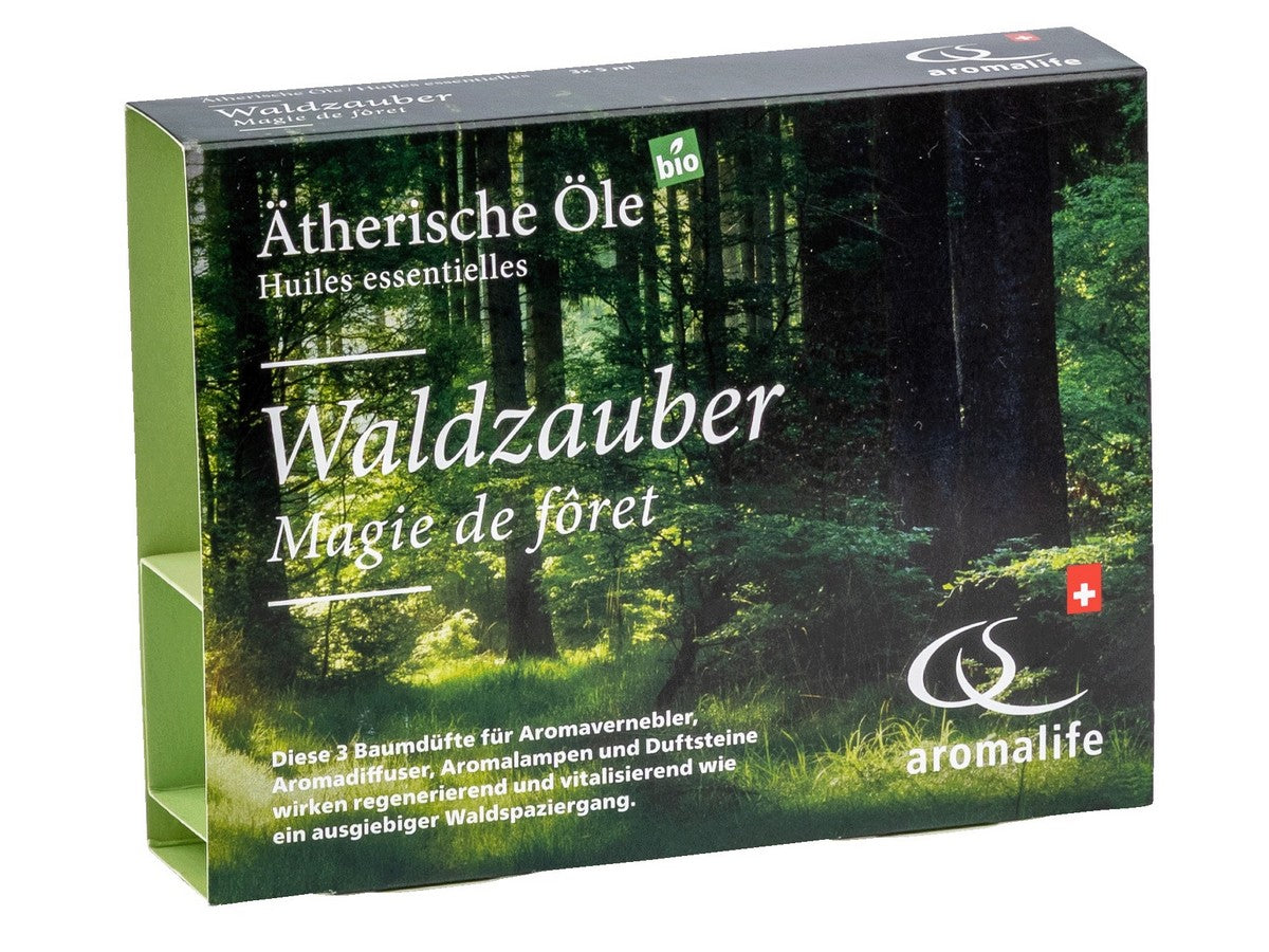 AROMALIFE Waldzauber äth. Öl Arve, Lärche, Weisstanne Geschenkset 3 x 5 ml
