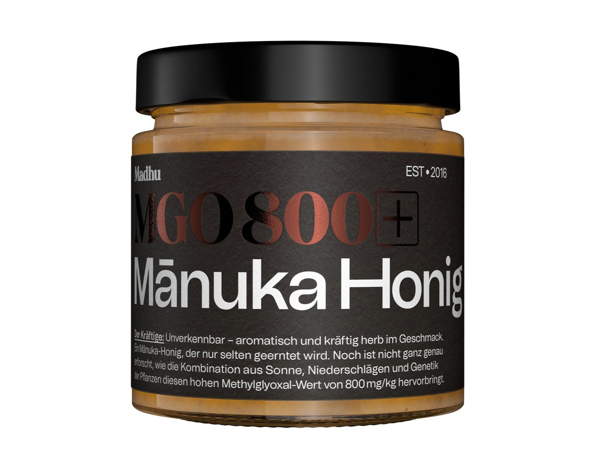 MADHU HONEY Manuka Honig MGO800 Glas 500g