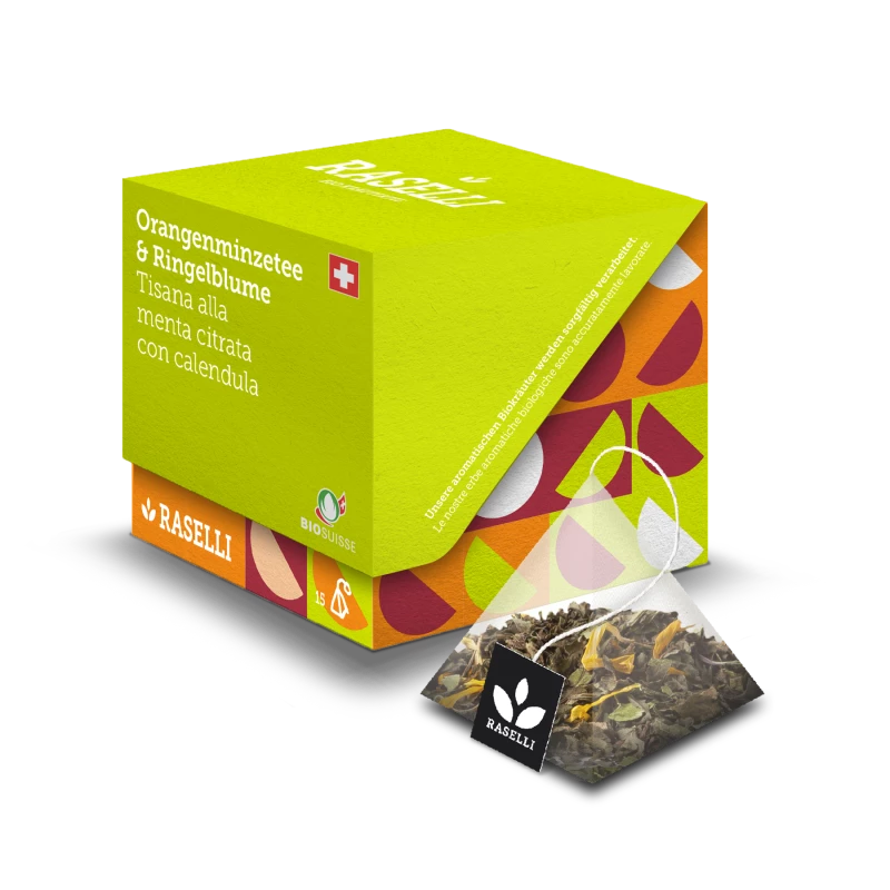 Raselli Bio Bergkräutertee mit Orangenminze & Ringelblume