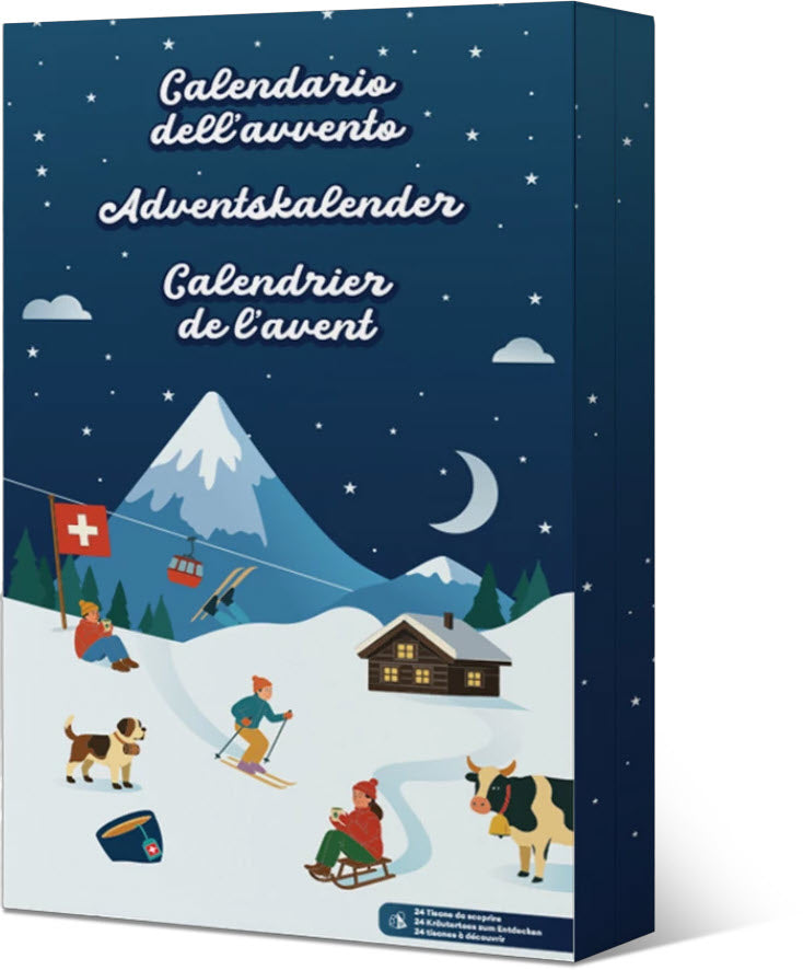 Raselli Tee-Adventskalender mit 24 Pyramidenbeuteln