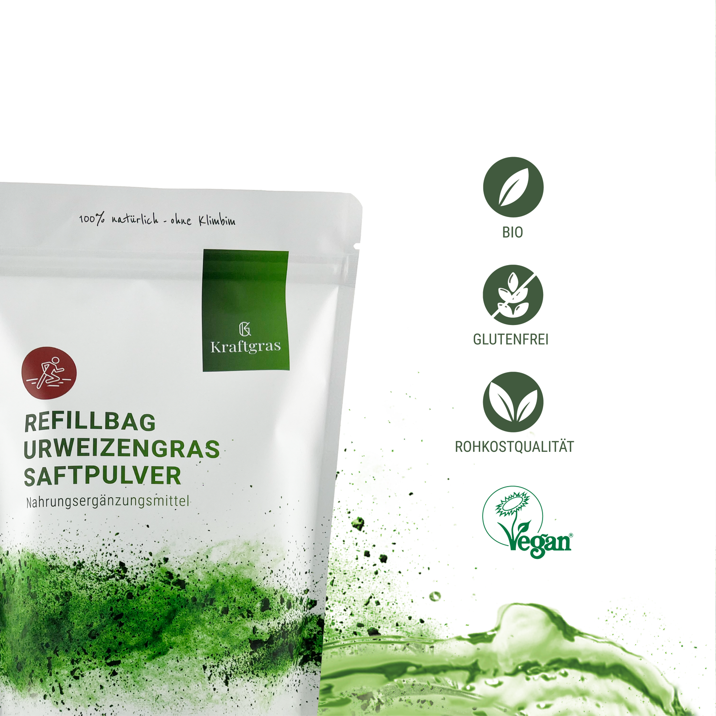 KRAFTGRAS Refill-Bag Urweizengras Saftpulver (KAMUT® Khorasan)