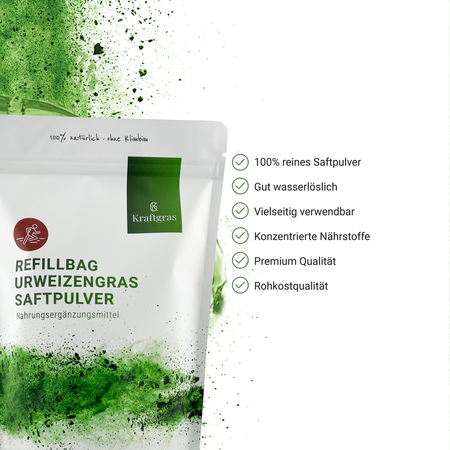 KRAFTGRAS Refill-Bag Urweizengras Saftpulver (KAMUT® Khorasan)