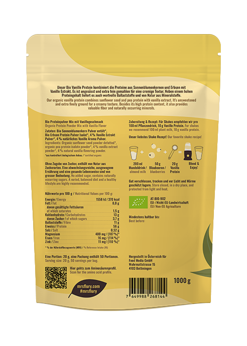 Bio Vanille Protein vegan 1 kg
