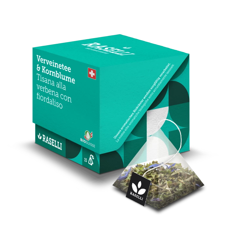 Raselli Bio Bergtee mit Verveine & Kornblumen