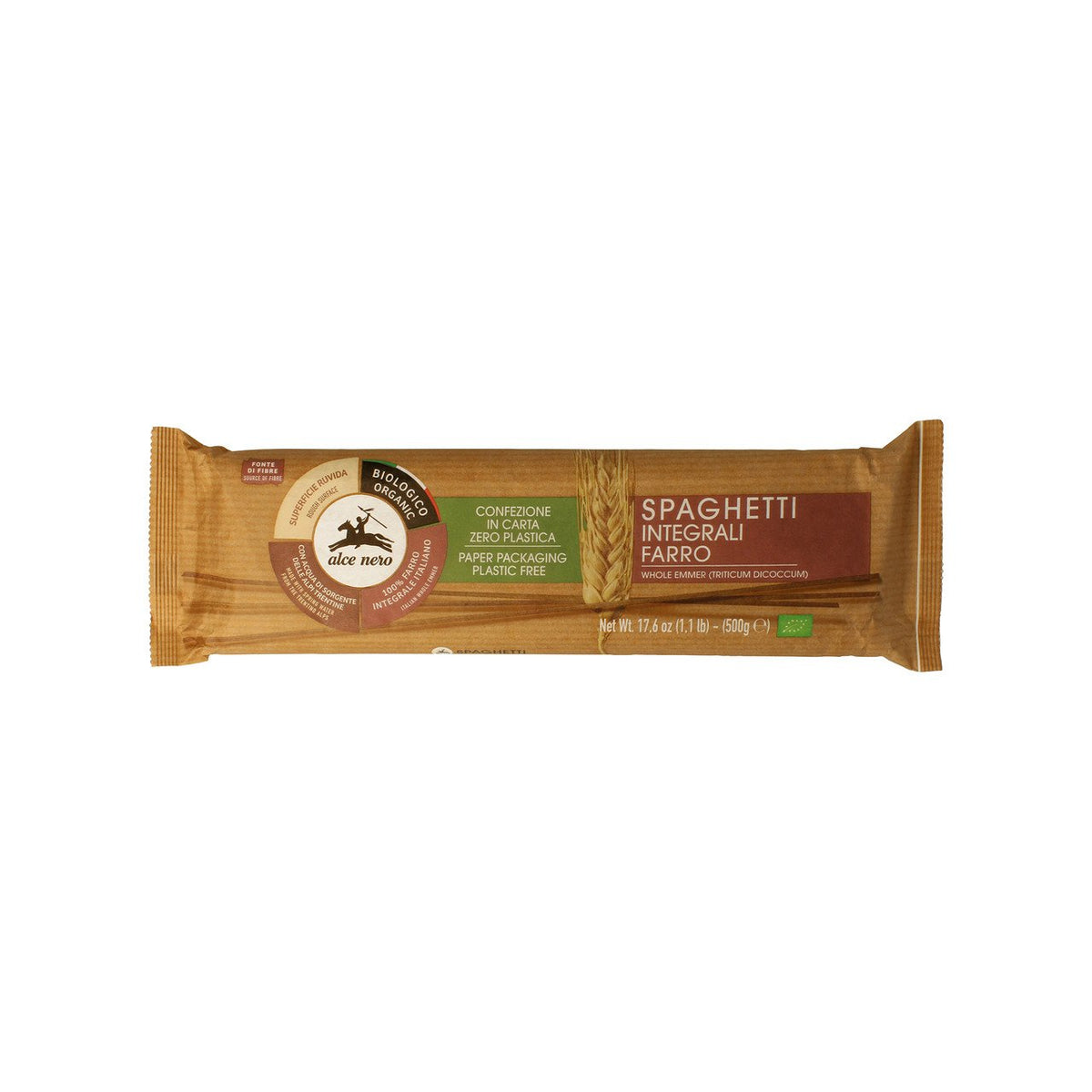 Alce Nero Bio Vollkorn Emmer Spaghetti 500 g