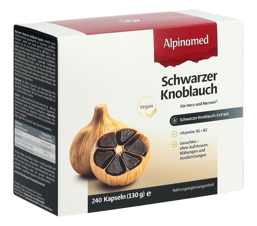 Alpinamed Schwarzer Knoblauch, Packung mit 240 Kapseln