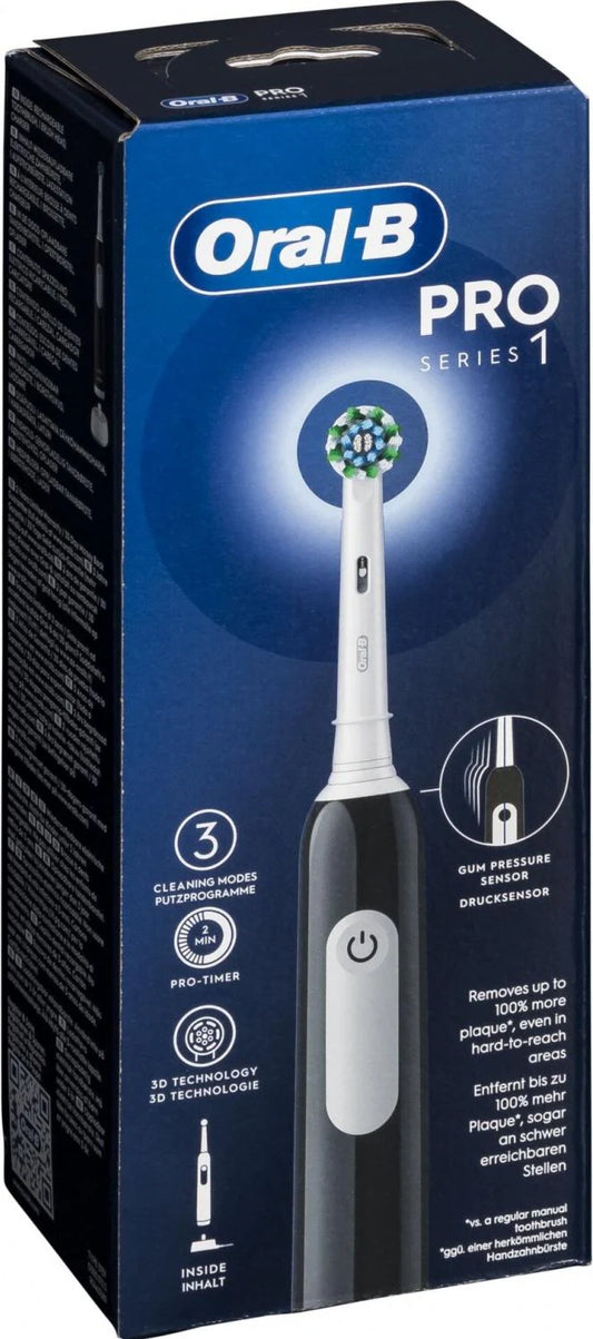 Oral-B Elektrische Zahnbürste PRO 1 Cross Action Black, 1 St