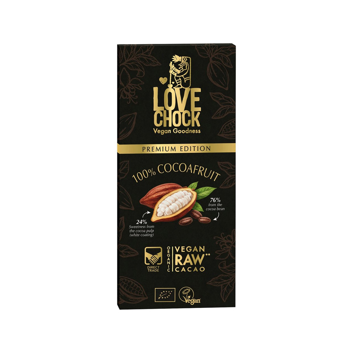 lovechock Schokolade 100% Kakaofrucht, EU Bio 70 g