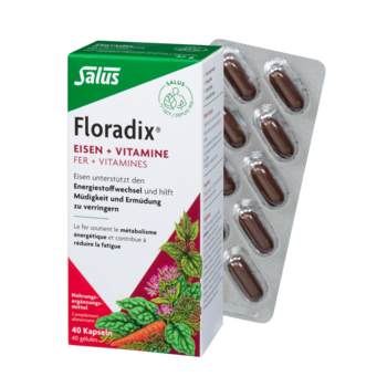 DrogerieMarkt24 - DrogerieMarkt24 FLORADIX Vitamine + organisches Eisen Kapseln (40 Stk.) - DrogerieMarkt24