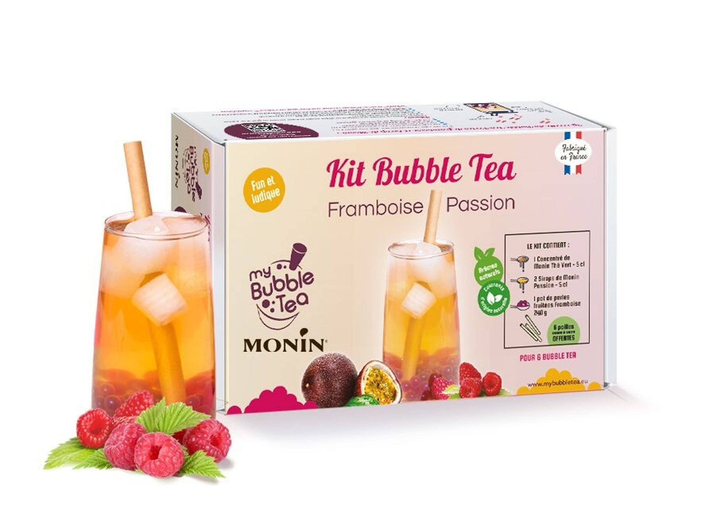 DrogerieMarkt24 - DrogerieMarkt24 Monin Passion Himbeer-Bubble Tee-Set - DrogerieMarkt24