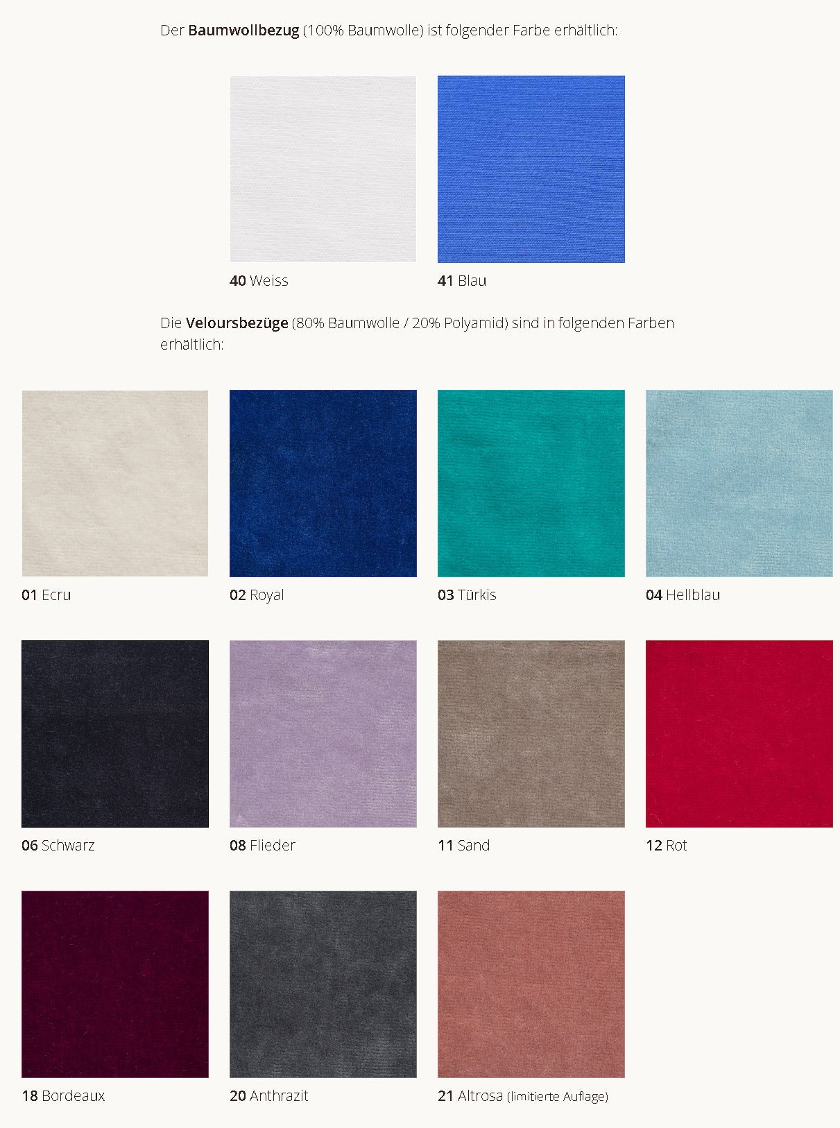 ELSA Flocken-Nackenkissen 50x11cm inkl. Bezug