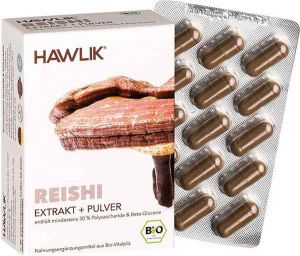 HAWLIK Reishi Extrakt + Pulver Kaps 60 Stk