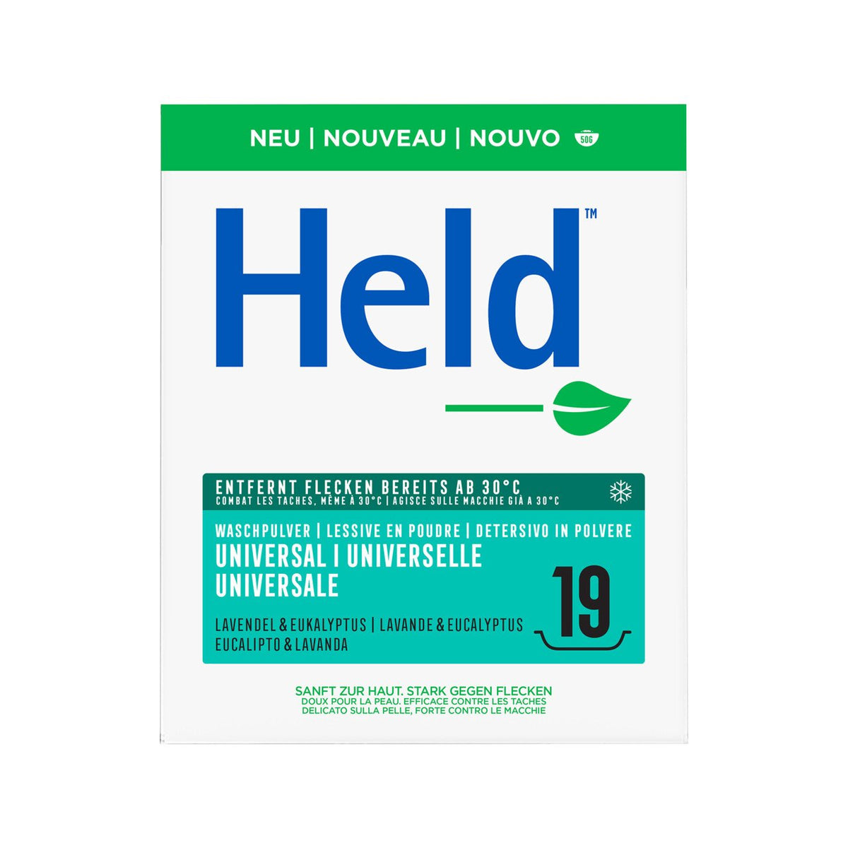 Held Waschpulver Universal Lavendel und Eukalyptus 950 g