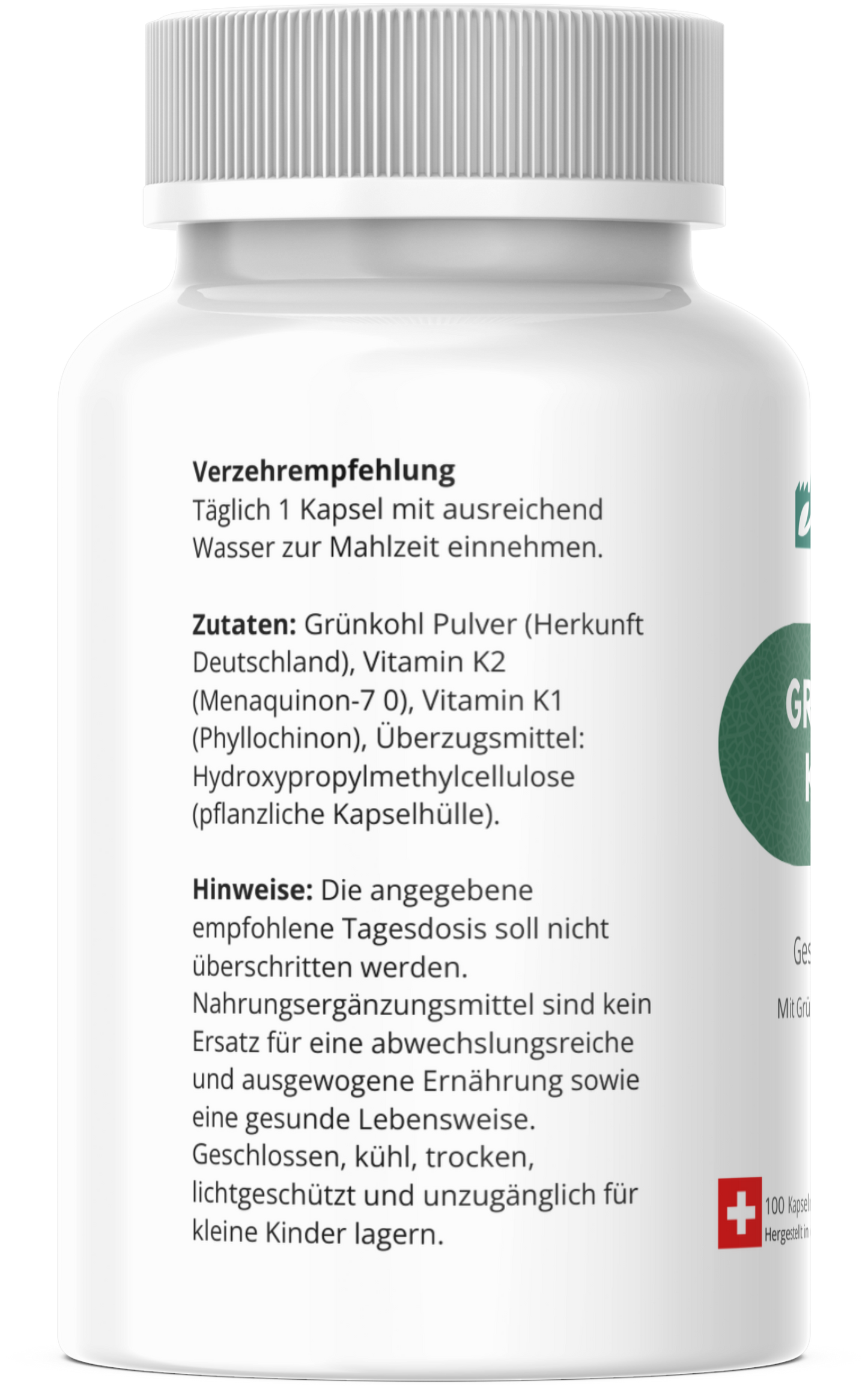 NATURFABRIK Grünkohl K1 & K2 Kapseln 100 Stk